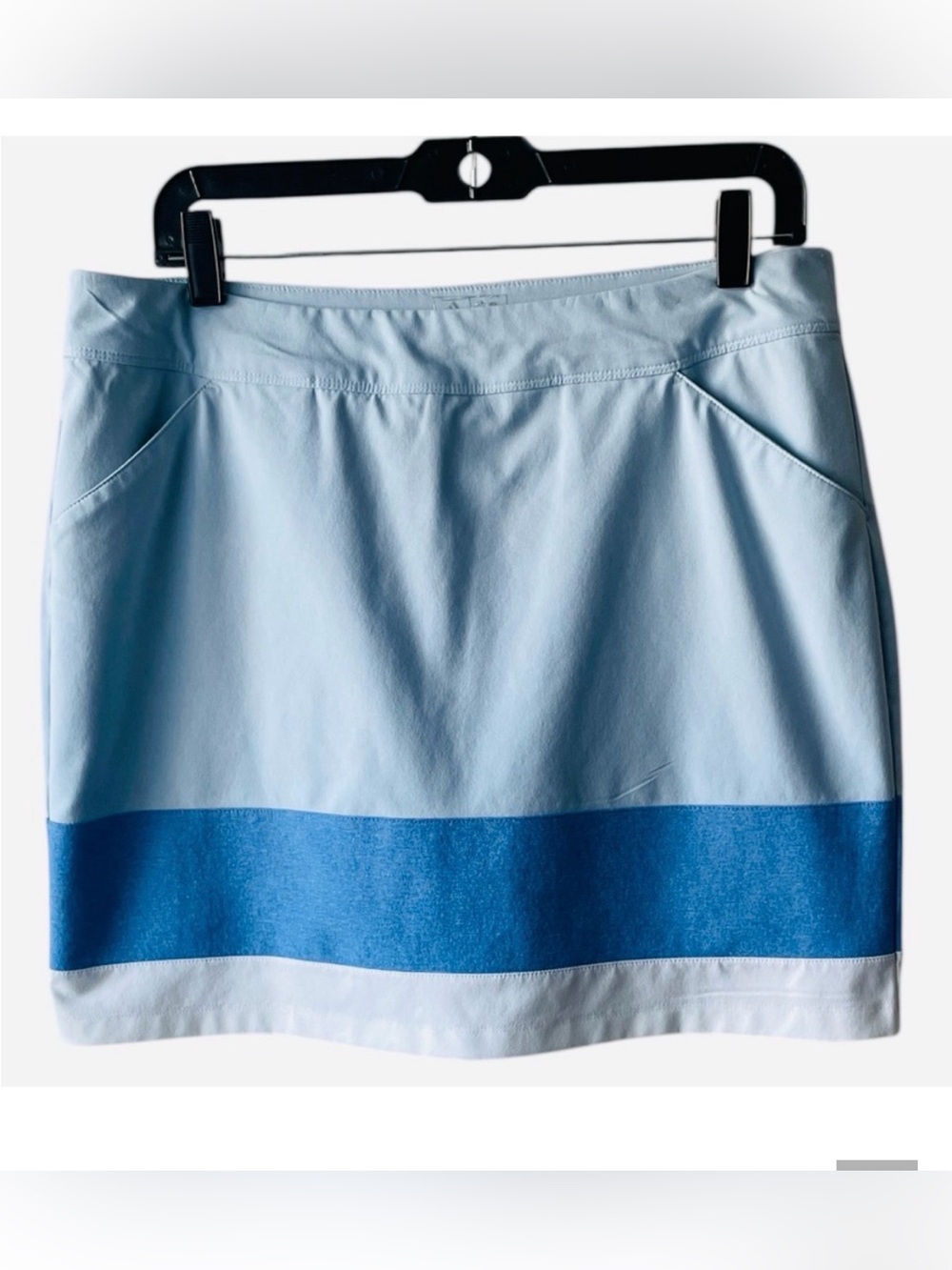 Adidas Light Blue and Navy Mini Skirt